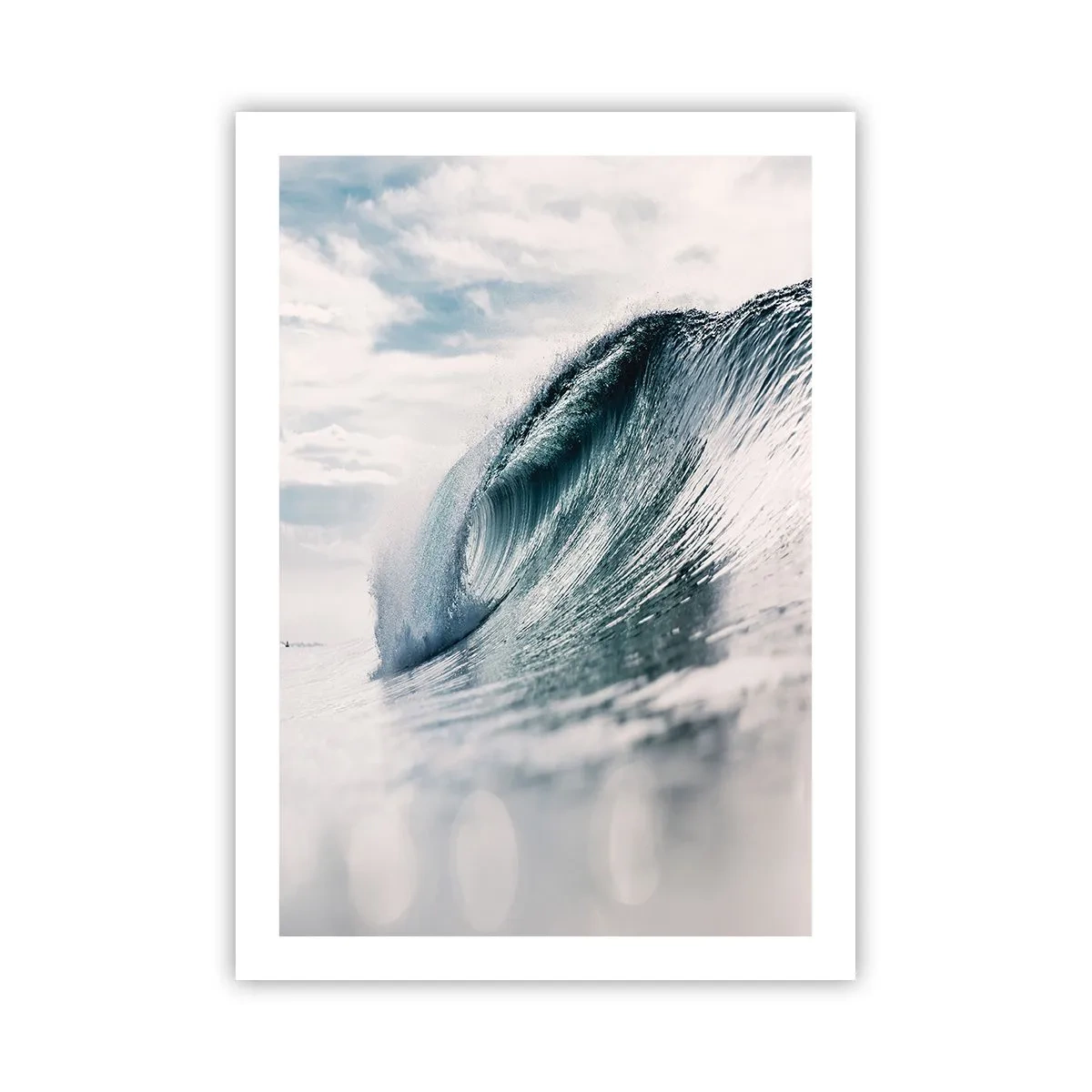 Póster - Una poderosa ola oceánica capturada en movimiento. - 50x70cm - La cima del océano - Decoración de pared moderna para salón y dormitorio ARTTOR