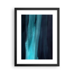 Póster en marco negro - Nadar con la corriente - 30x40 cm