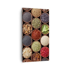 Cuadro sobre lienzo - Impresión de Imagen - Todos los sabores del mundo - 55x100 cm