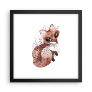 Póster en marco negro - Dulzura y amor - 30x30 cm