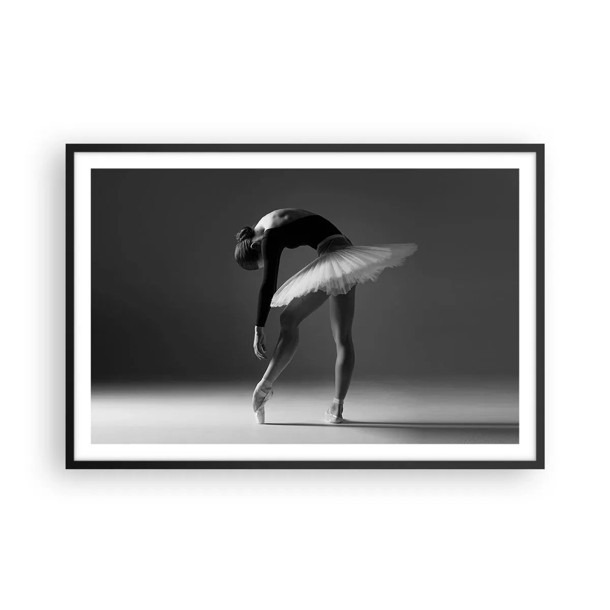 Póster en marco negro - Bella bailarina - 91x61 cm