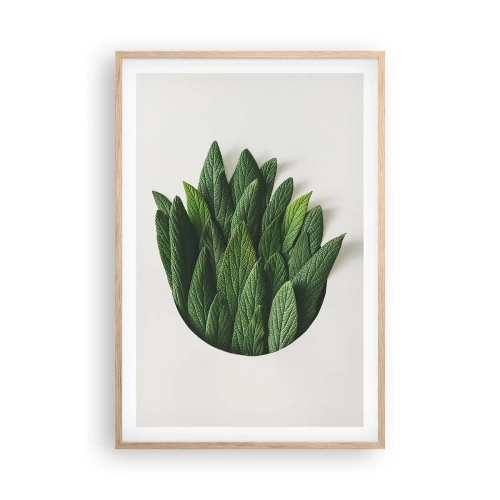 Póster en marco roble claro - Curiosidad desenfrenada - 61x91 cm