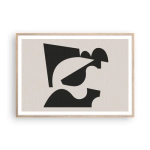 Póster en marco roble claro - Para automontaje - 100x70 cm