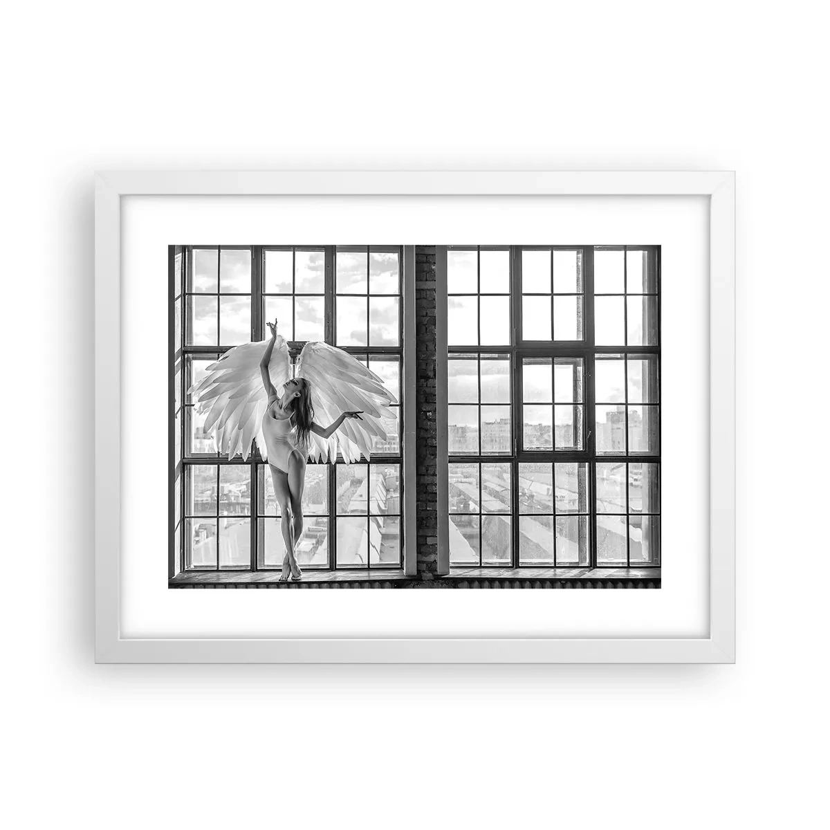 Póster en marco blanco - ¿Ciudad de los ángeles? - 40x30 cm