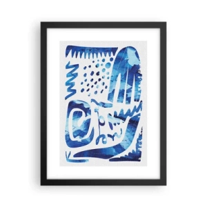 Póster en marco negro - Vuelta a las raíces - 30x40 cm