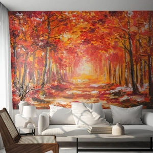 Fotomural Premium Canvas - Bosque de cobre - Otoño, Parque, Paisaje - 400x280 cm