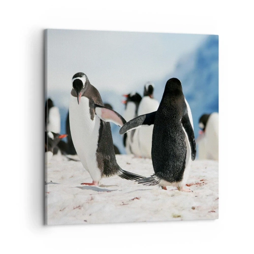 Cuadro sobre lienzo - Impresión de Imagen - Bailando en la nieve - 50x50 cm