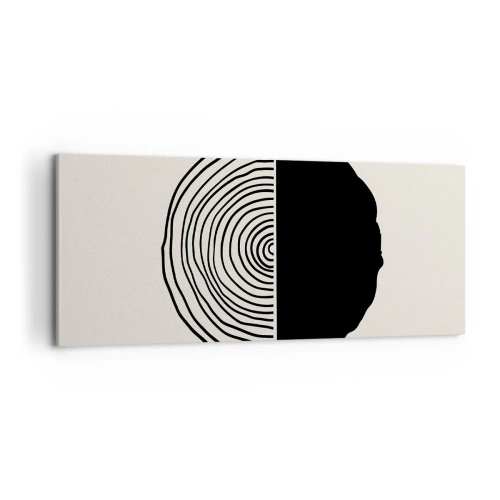 Cuadro sobre lienzo - Impresión de Imagen - Mitad y mitad - 100x40 cm