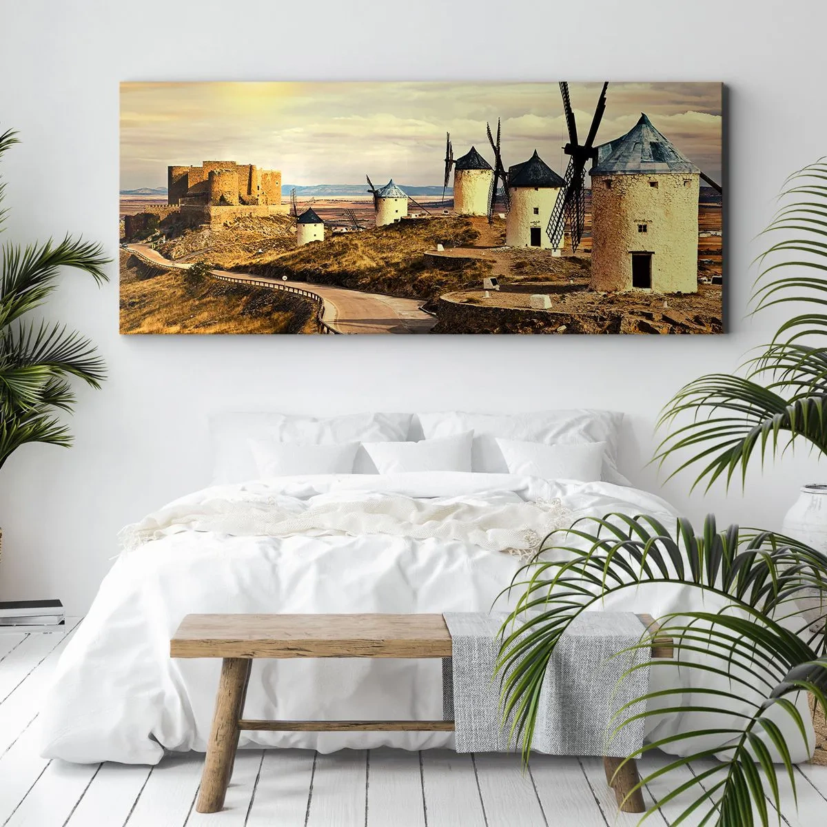 Cuadro sobre lienzo - Impresión de Imagen - Don Quijote los vio - 100x40 cm