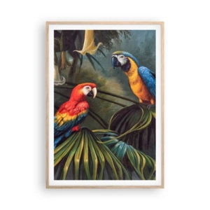 Póster en marco roble claro - Romanticismo en los trópicos - 70x100 cm