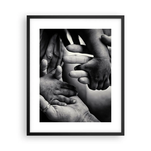 Póster en marco negro - Ser humano - 40x50 cm