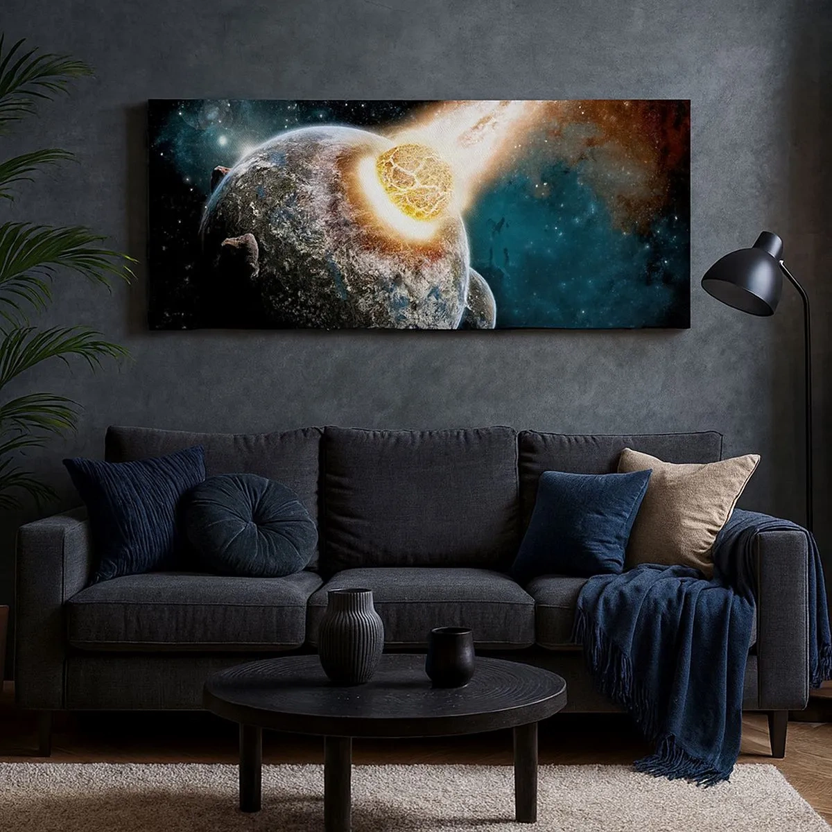 Cuadro sobre lienzo - Impresión de Imagen - ¿Condena o nacimiento? - 100x40 cm