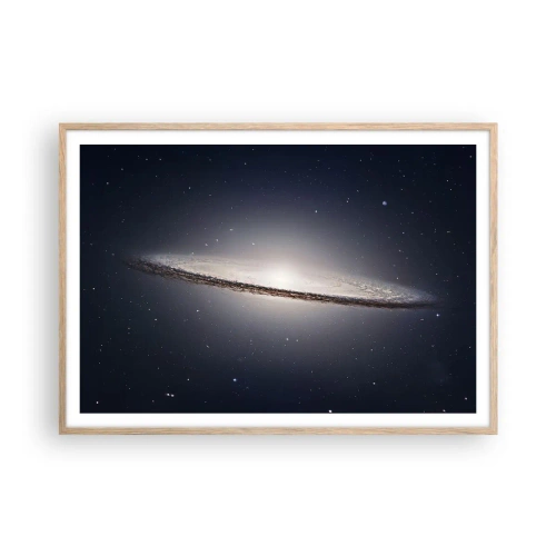 Póster en marco roble claro - Érase una vez en una galaxia muy, muy lejana.... - 100x70 cm