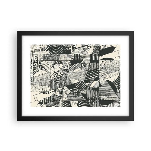 Póster en marco negro - La dinámica del presente - 40x30 cm