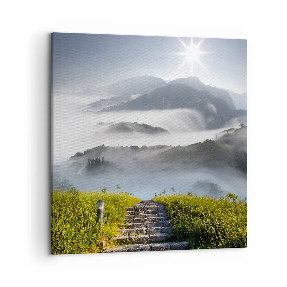 Cuadro sobre lienzo - Impresión de Imagen - Todavía en las nubes - 50x50 cm