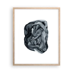 Póster en marco roble claro - No es tan sencillo - 40x50 cm