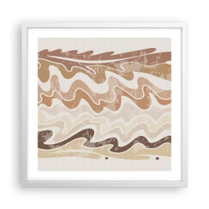 Póster en marco blanco - Buena energía - buenas emociones - 50x50 cm