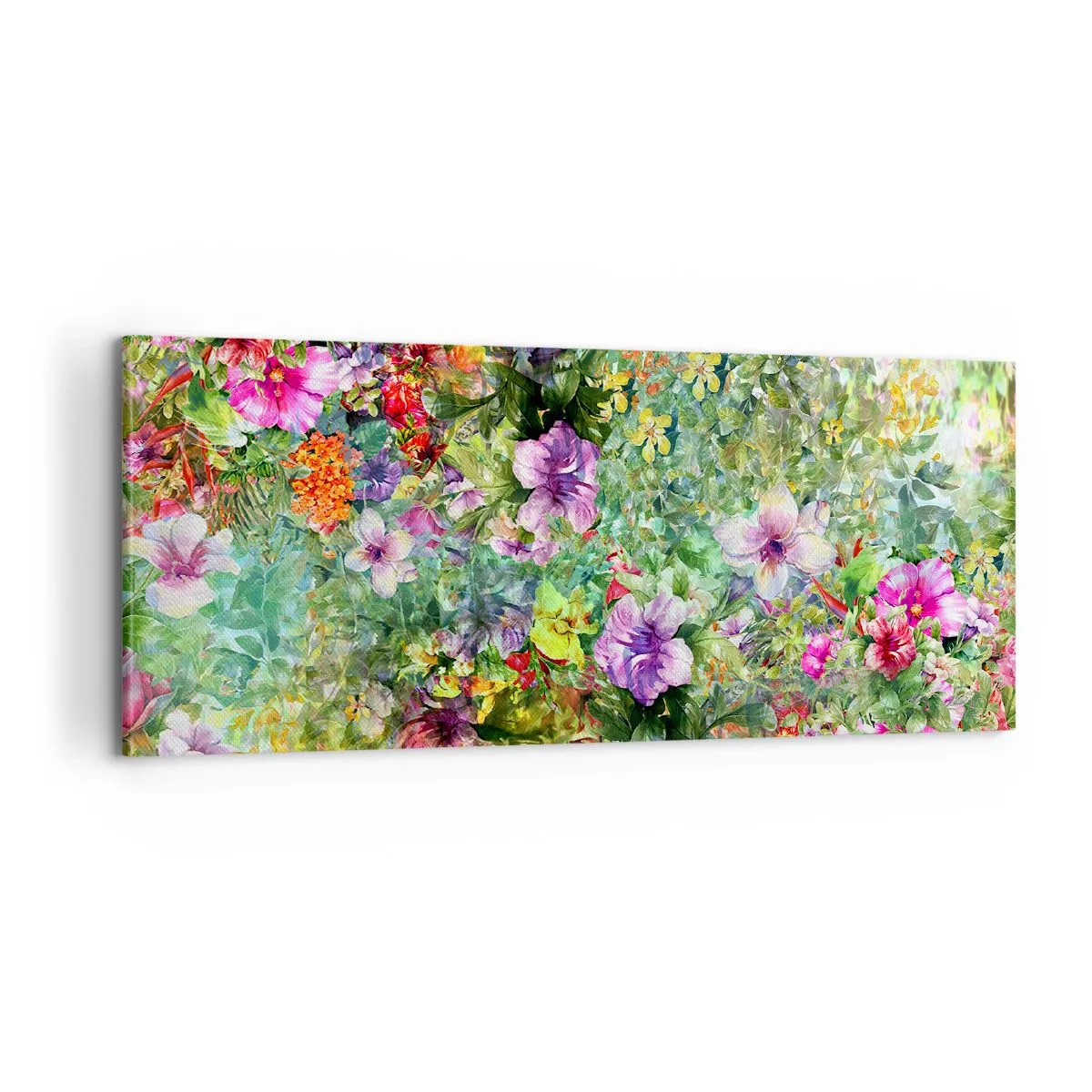 Cuadro sobre lienzo - Impresión de Imagen - En flores a la perdición - 100x40 cm