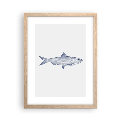 Póster en marco roble claro - Saludos desde los mares del norte - 30x40 cm