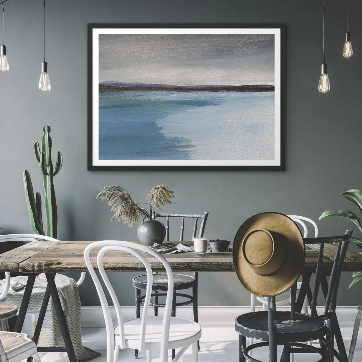 Póster en marco negro - Paisaje horizontal - 91x61 cm