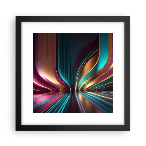 Póster en marco negro - Arquitectura de la luz - 30x30 cm
