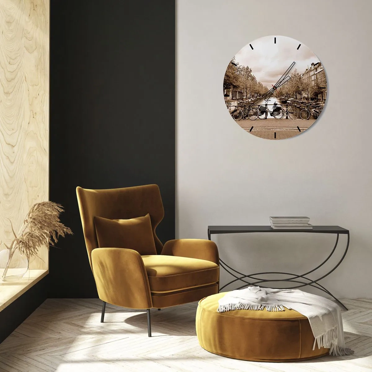 Reloj de pared - Reloj de vidrio - Holanda solo hay una - 40x40 cm
