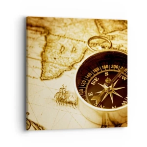 Cuadro sobre lienzo - Impresión de Imagen - ¿Este u Oeste? - 40x40 cm