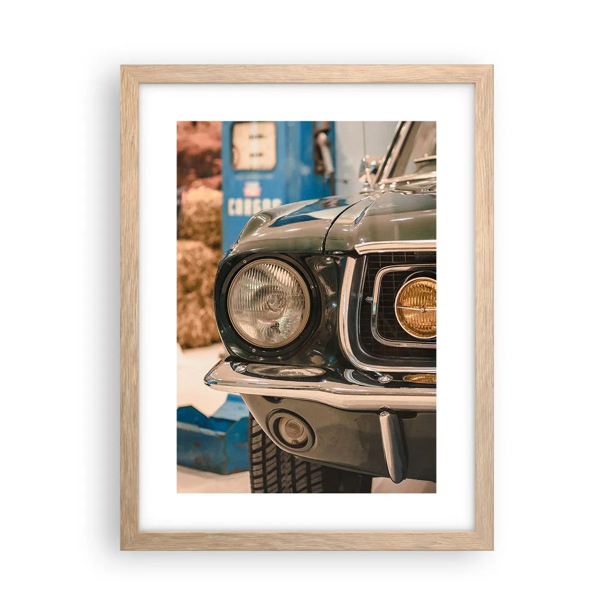 Póster en marco roble claro - Encuentro con una leyenda - 30x40 cm