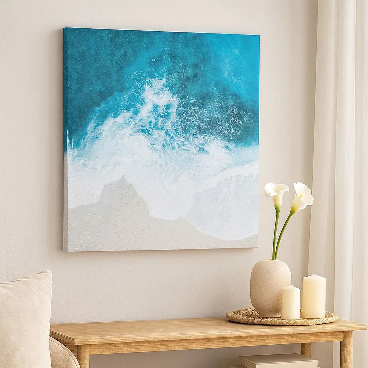 Cuadro sobre lienzo - Impresión de Imagen - Una caricia natural - 30x30 cm