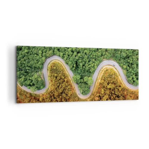 Cuadro sobre lienzo - Impresión de Imagen - Frontera serpenteante - 100x40 cm