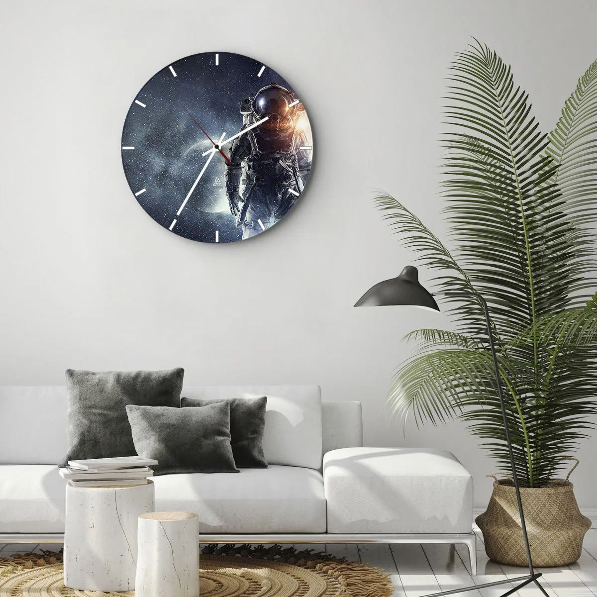 Reloj de pared - Reloj de vidrio - Una aventura cósmica - 30x30 cm