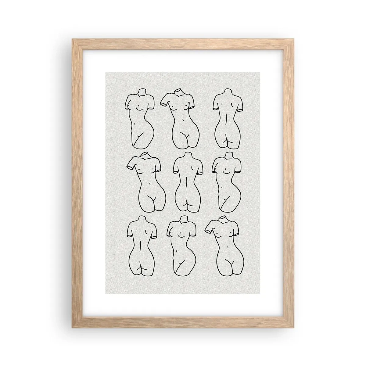 Póster en marco roble claro - Solo Venus - 30x40 cm