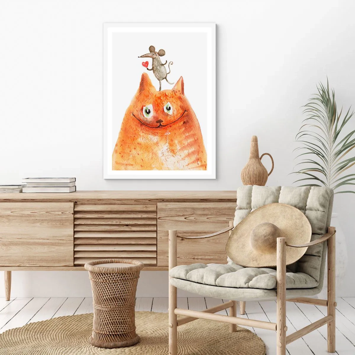 Póster en marco blanco - Paradojas del amor - 70x100 cm