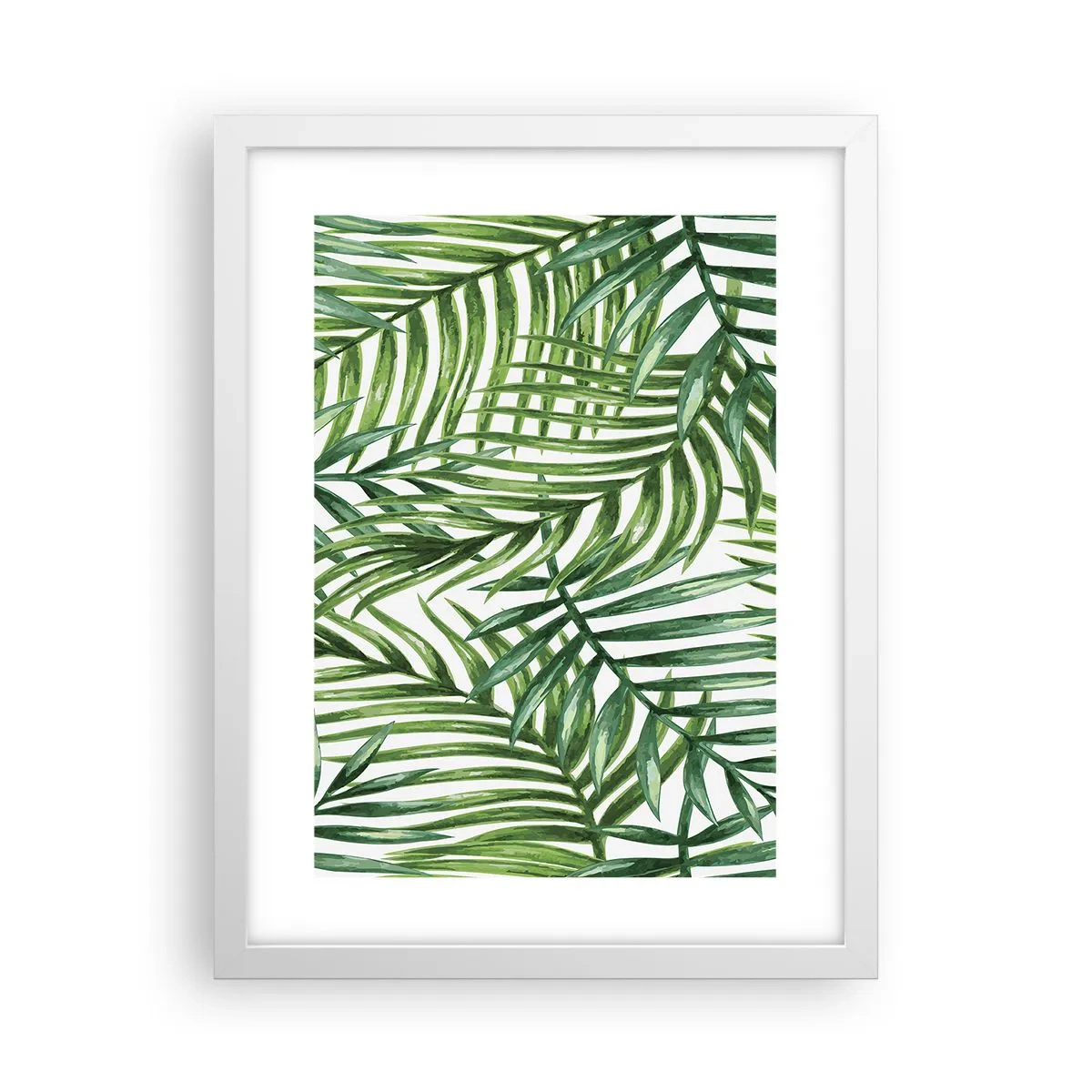 Póster en marco blanco - Bajo el verde - 30x40 cm