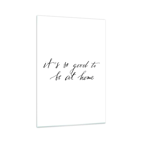 Cuadro sobre vidrio - Impresiones sobre Vidrio - Letras de estilo caligráfico sobre fondo blanco. - 70x100cm - Toda la verdad - Decoración de pared moderna para salón y dormitorio ARTTOR