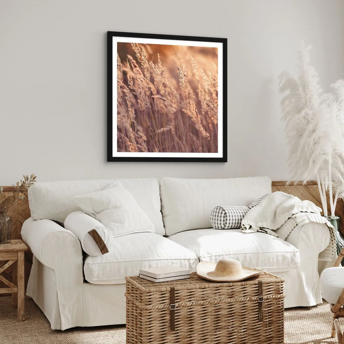 Póster en marco negro - Listos para dar la bienvenida al otoño - 50x50 cm