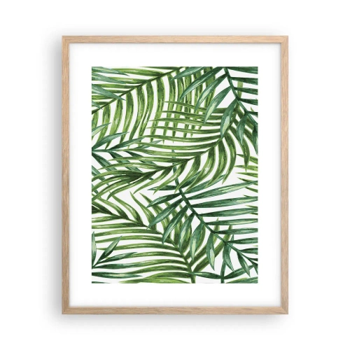Póster en marco roble claro - Bajo el verde - 40x50 cm