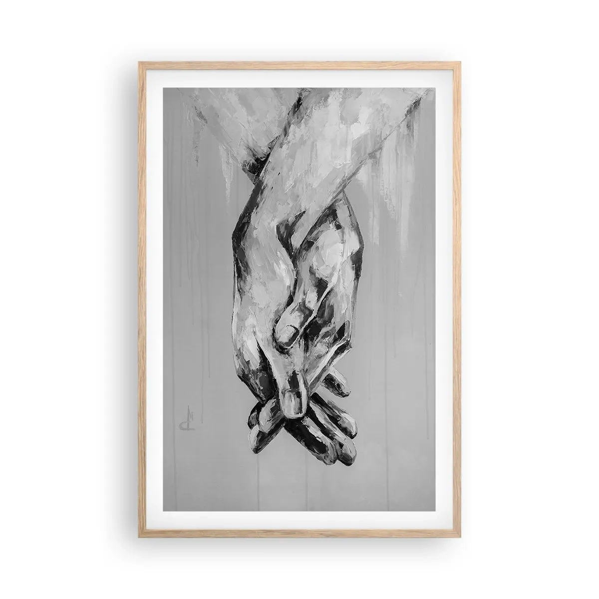 Póster en marco roble claro - El comienzo... - 61x91 cm