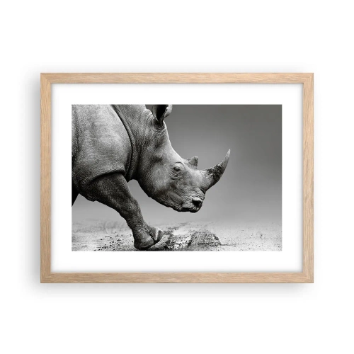 Póster en marco roble claro - Fuerza imparable - 40x30 cm