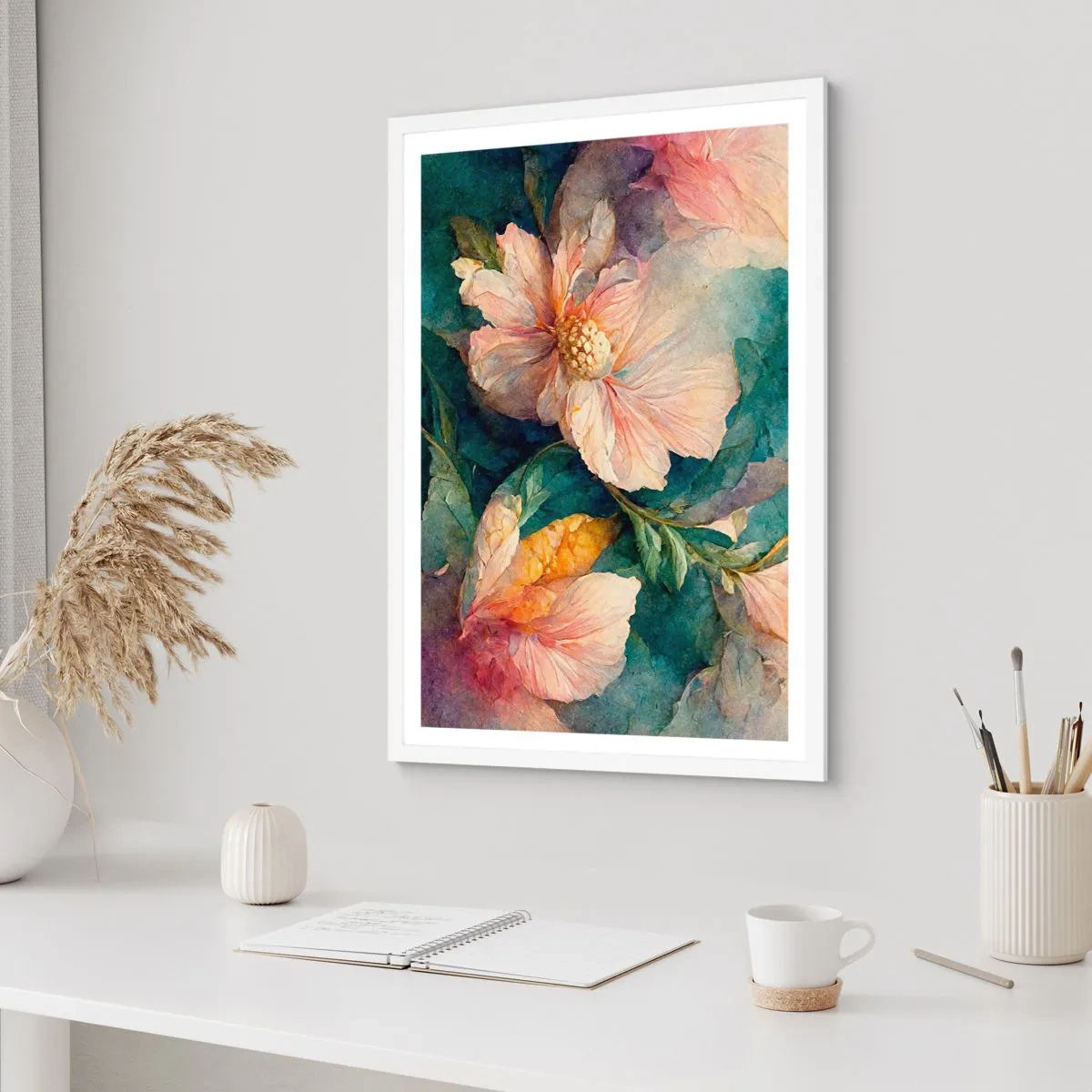 Póster en marco blanco - La sutileza misma - 50x70 cm