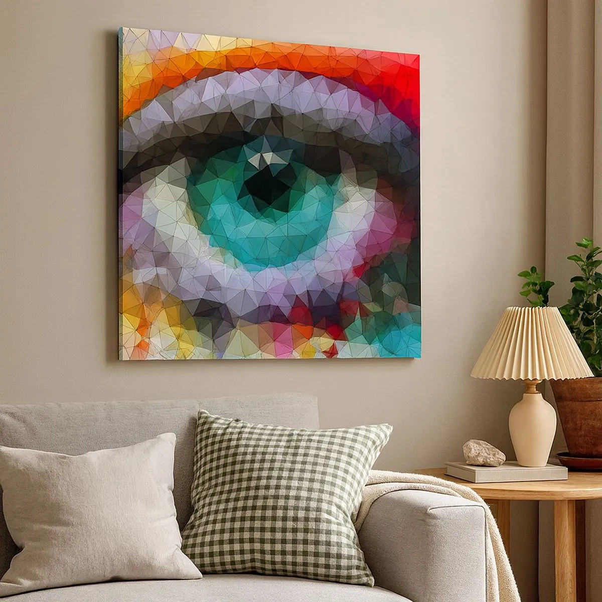 Cuadro sobre lienzo - Impresión de Imagen - El brillo cristalino de los ojos - 30x30 cm