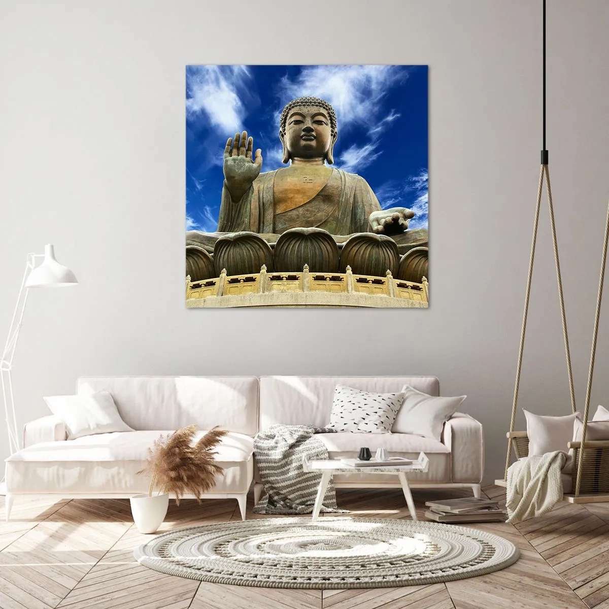 Cuadro sobre lienzo - Impresión de Imagen - Vivir sin miedo - 70x70 cm