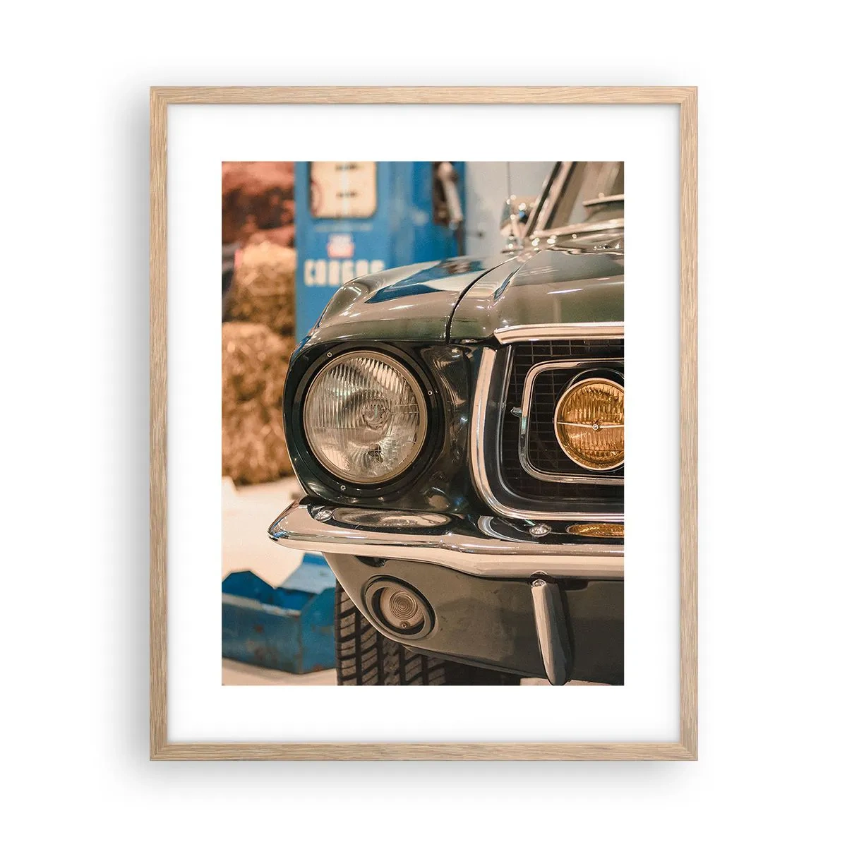 Póster en marco roble claro - Encuentro con una leyenda - 40x50 cm