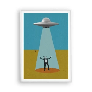 Póster en marco blanco - Un encuentro cercano - 70x100 cm