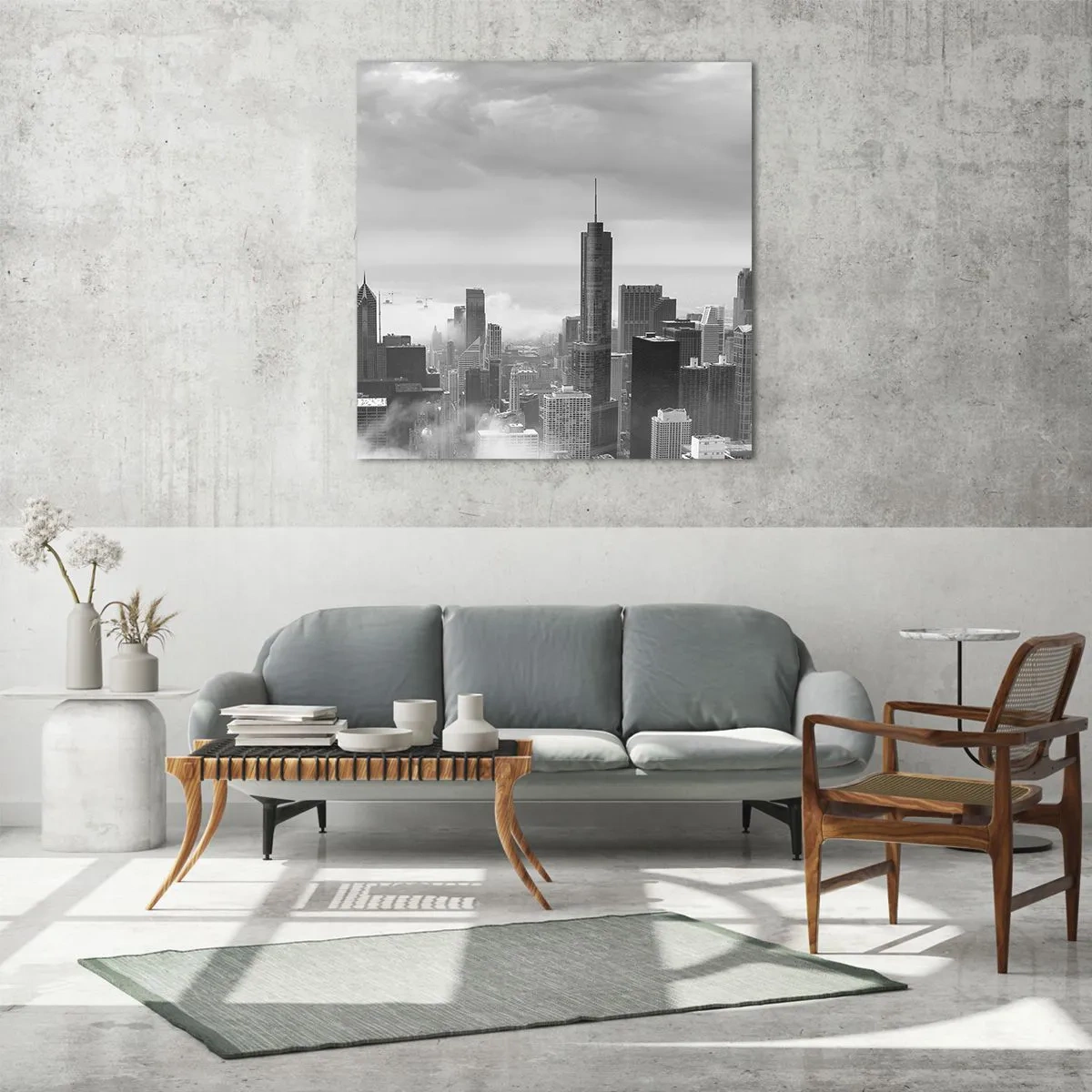 Cuadro sobre vidrio - Impresiones sobre Vidrio - Paisaje americano - 60x60 cm