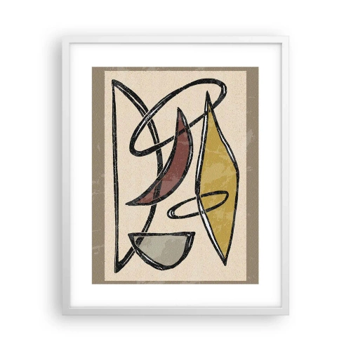 Póster en marco blanco - Verticales y niveles - 40x50 cm