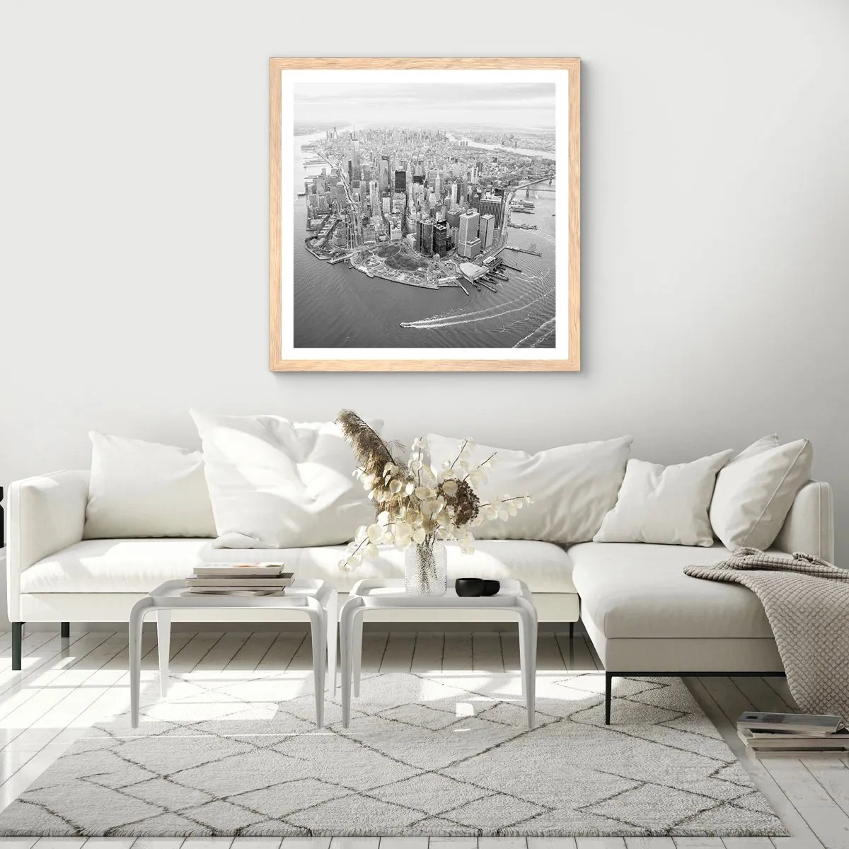 Póster en marco roble claro - ¿Cómo no amar este lugar? - 60x60 cm