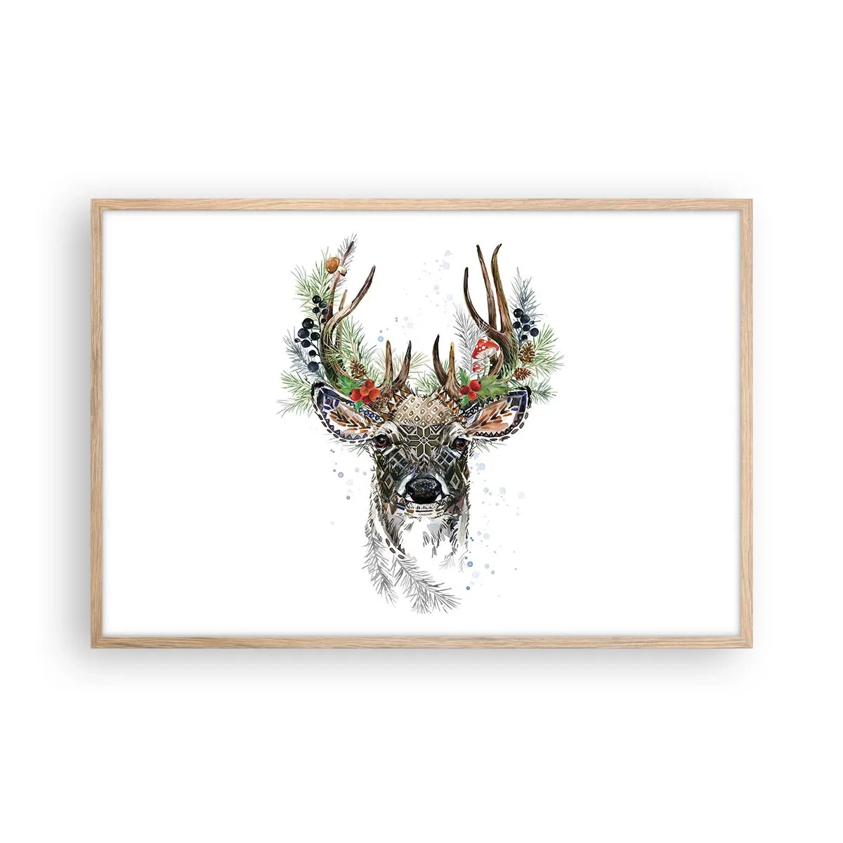 Póster en marco roble claro - Con vestimenta festiva - 91x61 cm