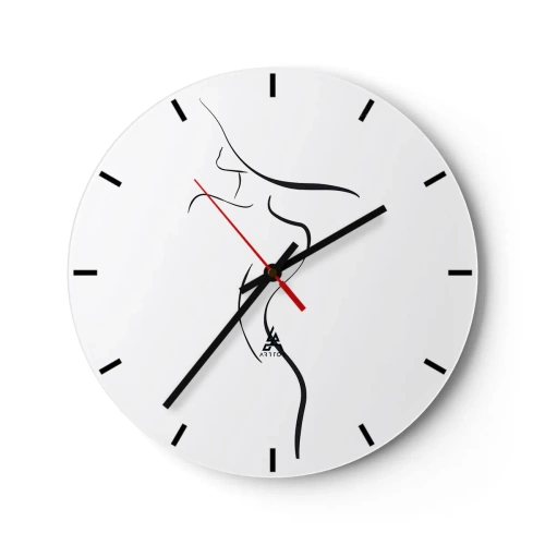 Reloj de pared - Reloj de vidrio - Escurridiza como una ola - 40x40 cm