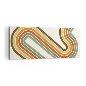 Cuadro sobre lienzo - Impresión de Imagen - Zigzagueando hasta su destino - 100x40 cm